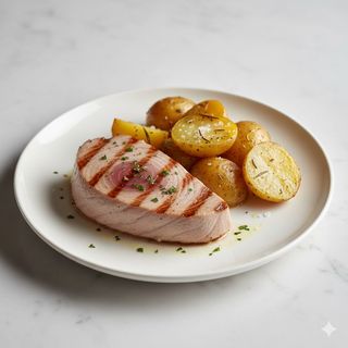 Atún A La Plancha Con Papas