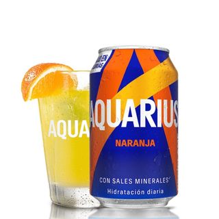 AquArius Naranja lata 330ml.