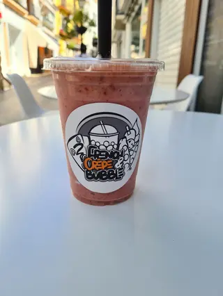 Smoothie de plátano y fresa