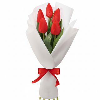 Букет"5 червоних тюльпанів"