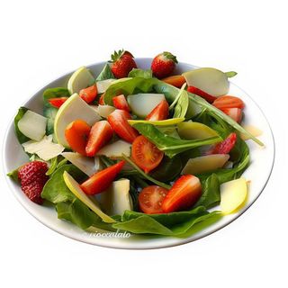 Insalata di fragole, mela e ricotta