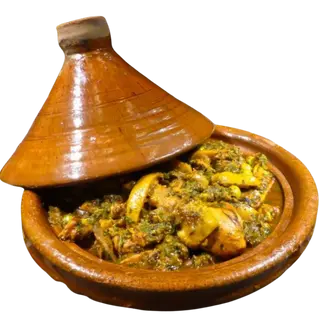 Tajine De Poulet Au Citron Confit Et Olives Vertes