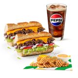 Menú Bistec y Queso (30 cm.)