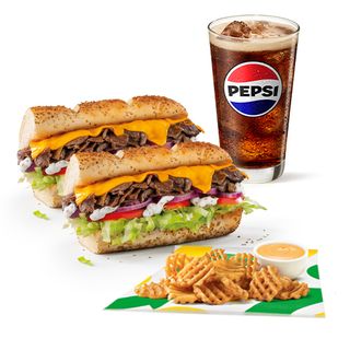 Menú Bistec y Queso (30 cm.)