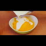 Custard and milk