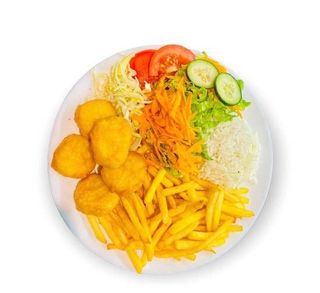 Nuggets no prato 6 pecas