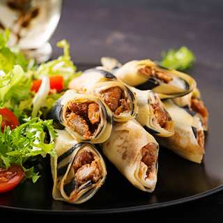 Naleśnik z szarpaną wieprzowiną