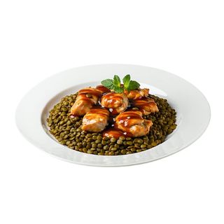 49. Chicken Dansak,Pollo En Salsa Agridulce Con Lentejas