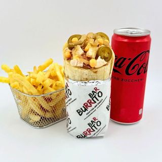 Menù burrito and fries