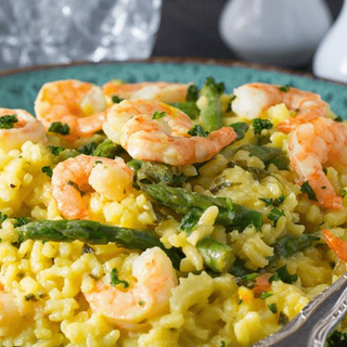 Risotto cu creveti si sparanghel