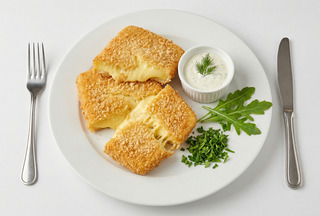 Caşcaval pane cu pesmet proaspăt