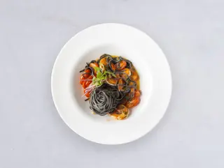 Tagliolini Neri con Gamberi