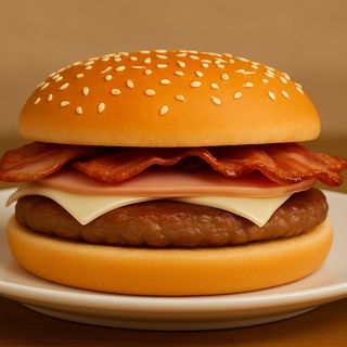 hamburguesa mixta con bacon