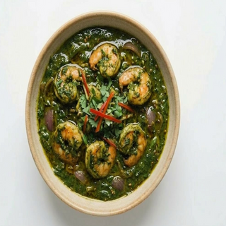 Saag de langostinos