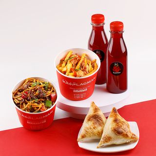 Комбо микс  "Босо лагман и Фри с курицей"