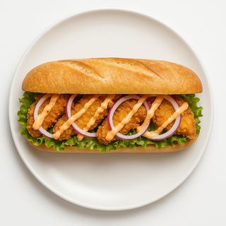 Bagietka ze stripsami i sosem mayo-sriracha