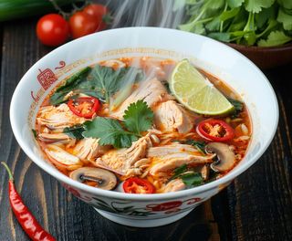 Zupa Tom yum z kurczakiem