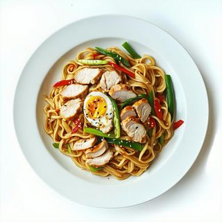 146.  Yaki udon con pollo