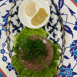 Домашний холодец из телятины  с горчицей