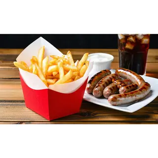 Chips & sausage (2pcs)