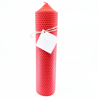 Lumanare ceara naturala H27xD7 cm  Red