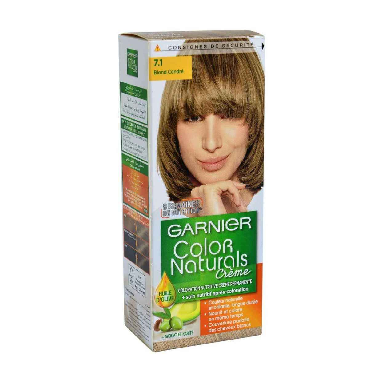 Hair Color 7.1 Ash Blonde - Garnier Color Naturals