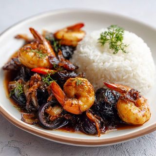 Owoce morza z bambusem