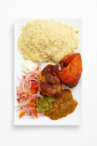 Attiéké & Viande de Dinde