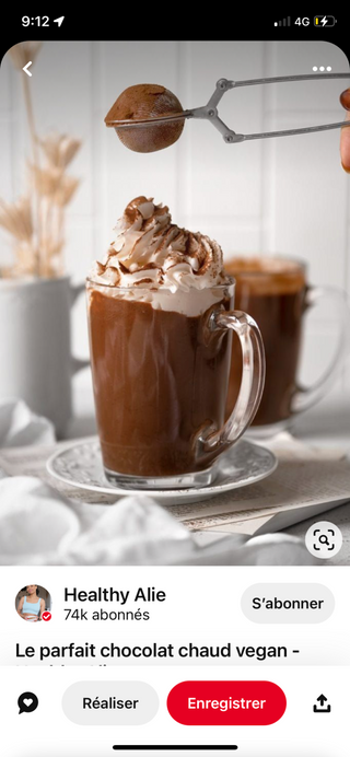 Chocolat chaud (chantilly)