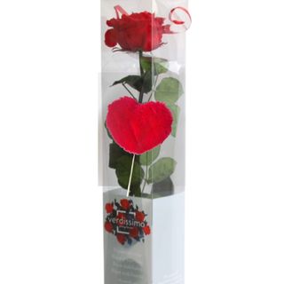 ROSA ETERNA GRANDE CON CORAZÓN.