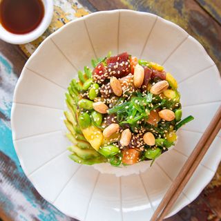 Poke salad con atún y salmon