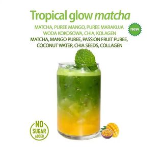 Tropical glow matcha can