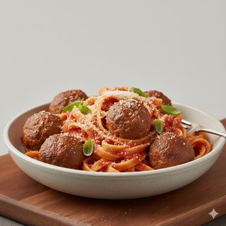 Pasta fatta in casa con polpette al sugo