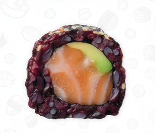 145. Uramaki black salmone
