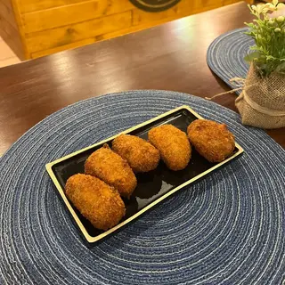 Espárragos trigueros y jamón serrano (5 uds.)