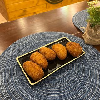 Espárragos trigueros y jamón serrano (5 uds.)