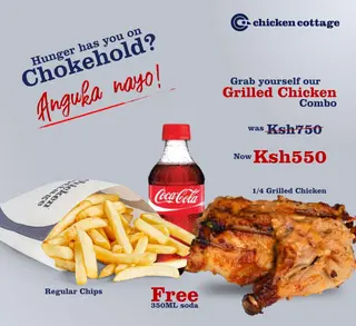 Grilled Combo - 1/4 Chicken + Chips +  350ml Soda