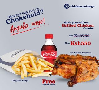 Grilled Combo - 1/4 Chicken + Chips +  350ml Soda