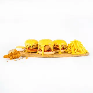 Crispy Trio Burgers