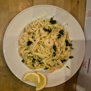 Tagliatelle z krewetkami