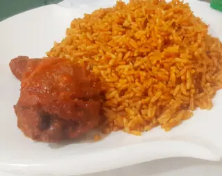 Small Value Munch - Jollof Rice & Hot Pepper Chicken