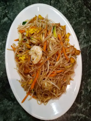 46. Spaghetti gamberi con verdure
