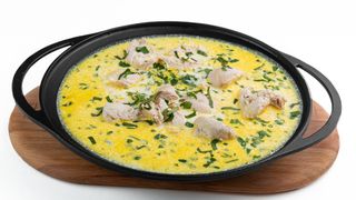 Oala cu Ciorbă de pui a la grec