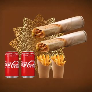 Menu Duo Shawarma Arabi+ 2 Boissons Coca-Cola !