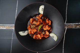 Wok Sauté Gambas + Tiramisu chocolat + Coca Cola  25 cl