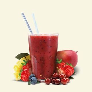 Batido de mango con cereza y fresa (350 ml.)