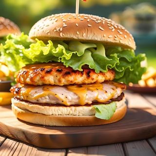 Double Chicken  Burger
