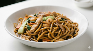 Tallarines Fritos Con Gambas