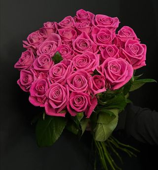 25 троянд Аква  під стрічку №37