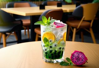 Dragon fruit green tea